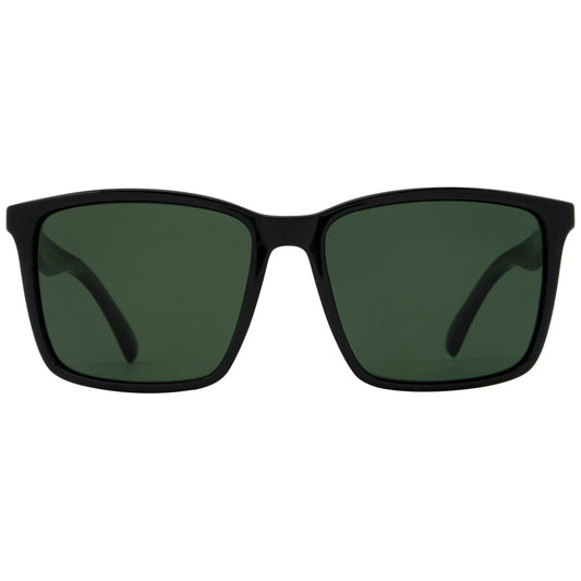 Ramble On: Gloss Black with Vintage Green Polarized - Ensea Optics